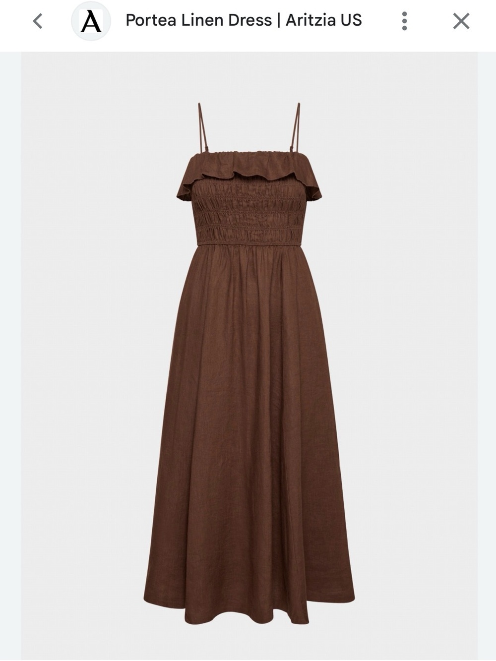 Aritzia Wilfred Portea Linen midi dress - Picture 2 of 5